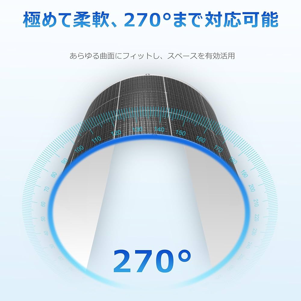 Amazon | Nicesolar 100W フレキシブル ソーラーパネル 12V 太陽